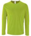 02071 Sporty Long Sleeve Performance T Shirt Neon Green colour image